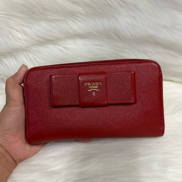 Authentic Prada Continental Wallet Red - Picture 11 of 11